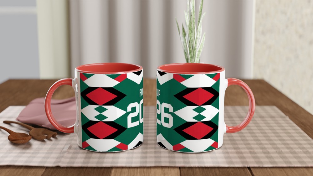 Retro 1990s Football Jersey Mug | Nineties Kit Design | Birthday Gift for Dad and Football Fans — view 6
