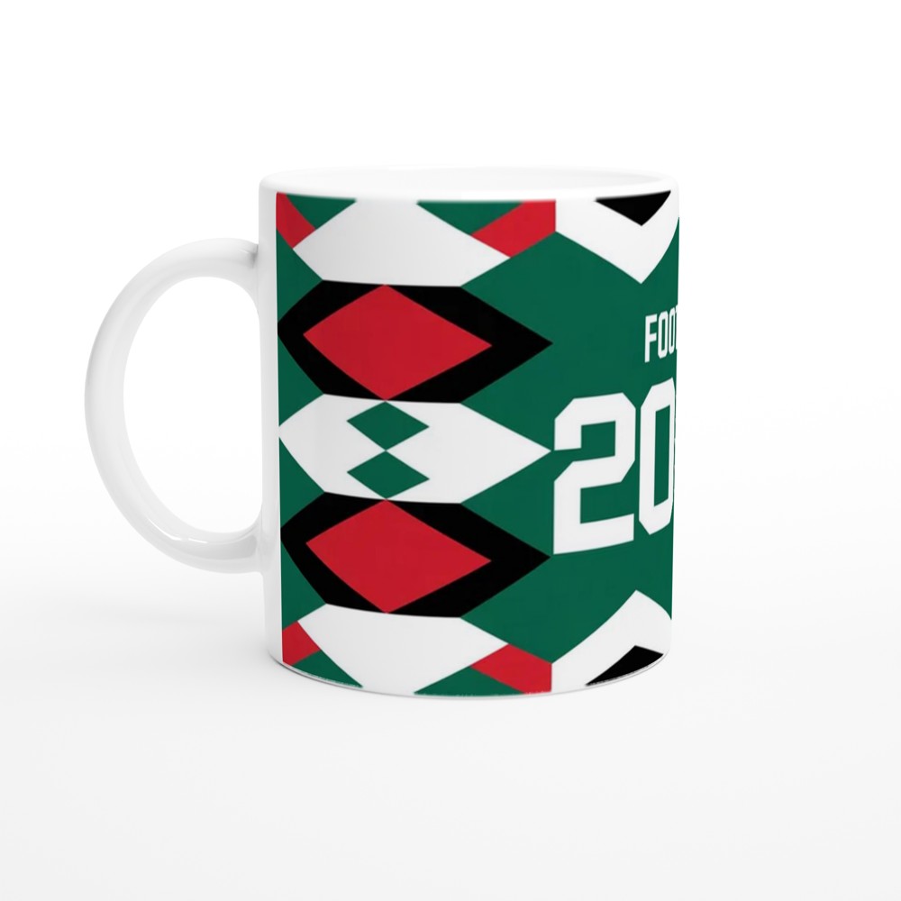 Retro 1990s Football Jersey Mug | Nineties Kit Design | Birthday Gift for Dad and Football Fans — view 9