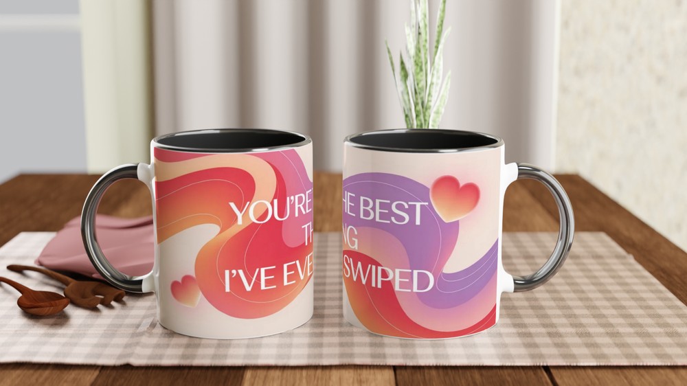 Valentine's Day Mug | Best Thing I've Ever Swiped | Funny Dating App Mug | Anniversary Gift for Boyfriend or Girlfriend — view 9
