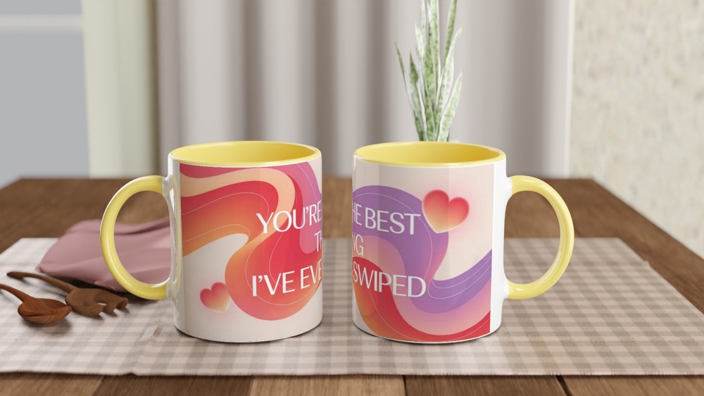 Valentine's Day Mug | Best Thing I've Ever Swiped | Funny Dating App Mug | Anniversary Gift for Boyfriend or Girlfriend — view 8