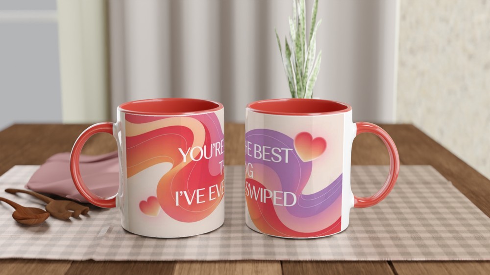 Valentine's Day Mug | Best Thing I've Ever Swiped | Funny Dating App Mug | Anniversary Gift for Boyfriend or Girlfriend — view 7