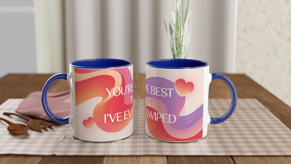 Valentine's Day Mug | Best Thing I've Ever Swiped | Funny Dating App Mug | Anniversary Gift for Boyfriend or Girlfriend — view 4
