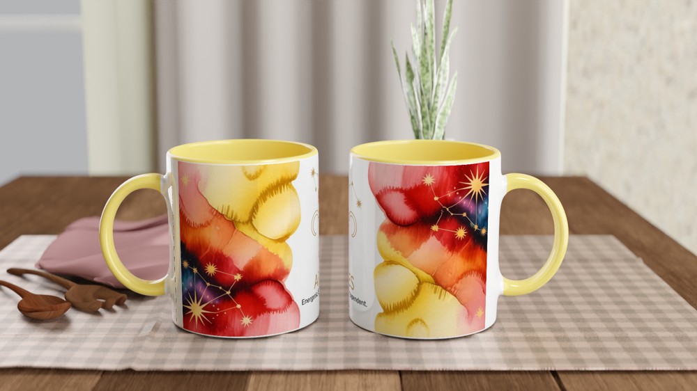 Aries Mug | Zodiac Star Sign Gift | Energetic Bold Independent Astrology Coffee Cup | Birthday Present for Her or Him — view 8