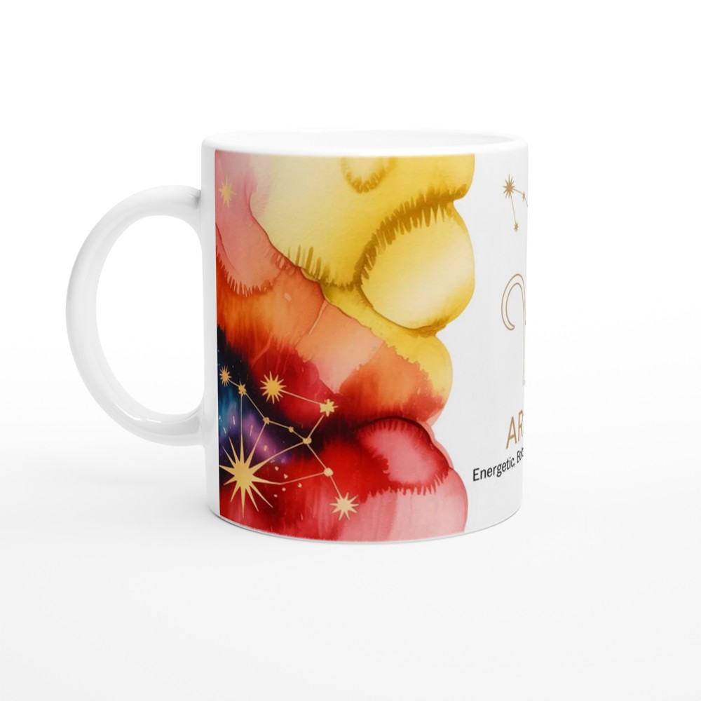 Aries Mug | Zodiac Star Sign Gift | Energetic Bold Independent Astrology Coffee Cup | Birthday Present for Her or Him — view 10