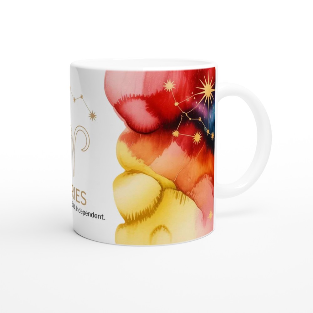 Aries Mug | Zodiac Star Sign Gift | Energetic Bold Independent Astrology Coffee Cup | Birthday Present for Her or Him — view 12