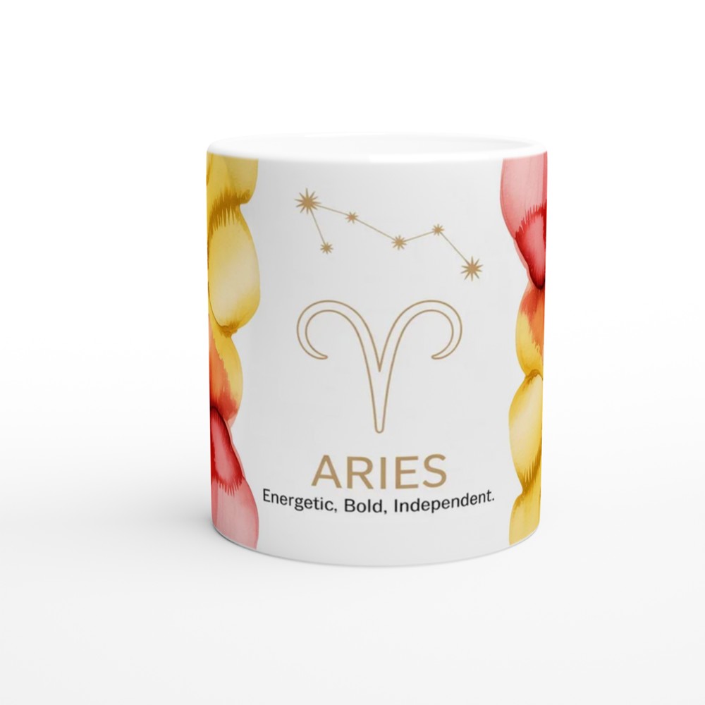Aries Mug | Zodiac Star Sign Gift | Energetic Bold Independent Astrology Coffee Cup | Birthday Present for Her or Him — view 11