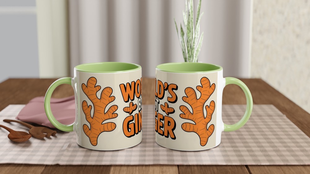 Ginger Mug | World's Best Ginger Gift | Redhead Humour Present | Funny Orange Mug for Friends — view 5