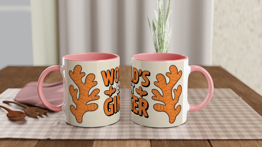 Ginger Mug | World's Best Ginger Gift | Redhead Humour Present | Funny Orange Mug for Friends — view 6