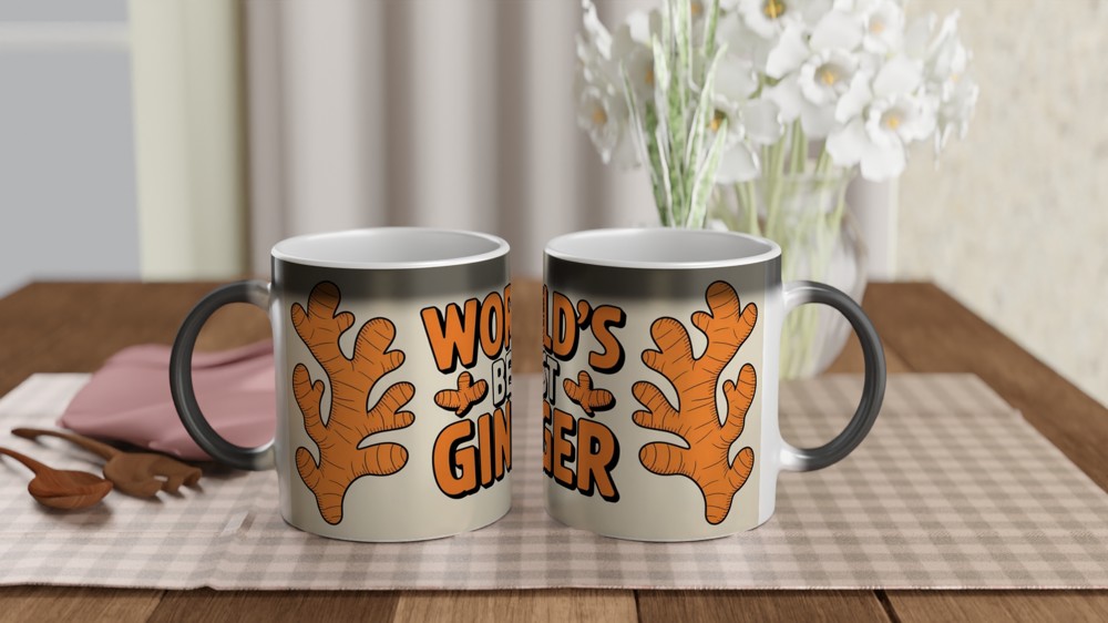 Ginger Mug | World's Best Ginger Gift | Redhead Humour Present | Funny Orange Mug for Friends — view 3