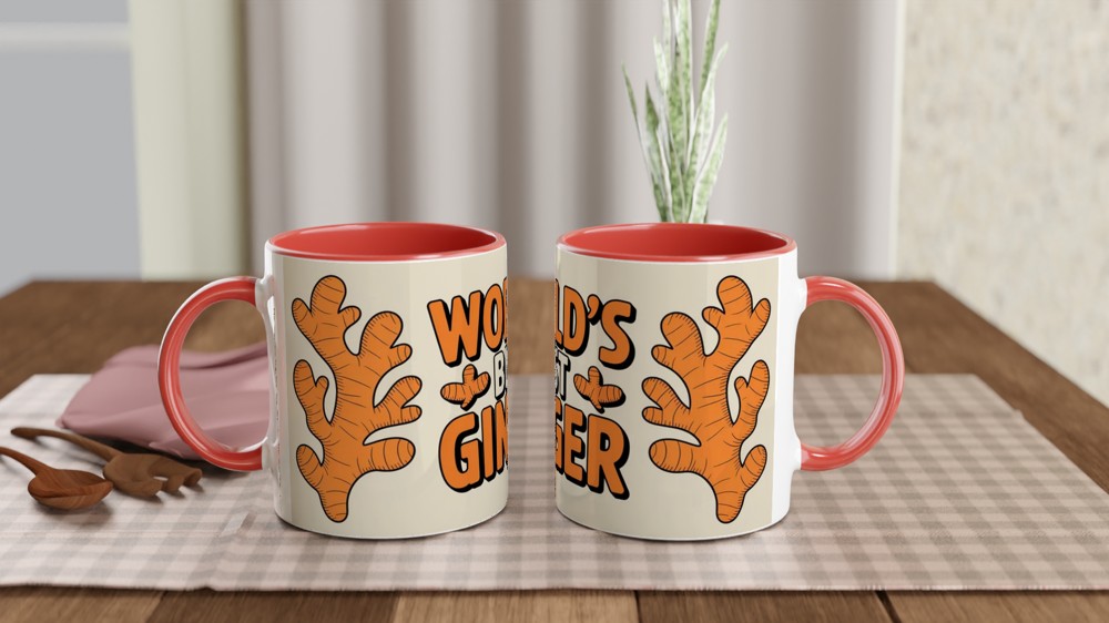 Ginger Mug | World's Best Ginger Gift | Redhead Humour Present | Funny Orange Mug for Friends — view 7