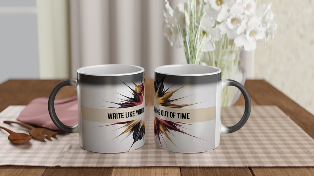 Hamilton Quote Mug | Write Like You're Running Out of Time | Musical Theatre Gift | Alexander Hamilton Present — view 3