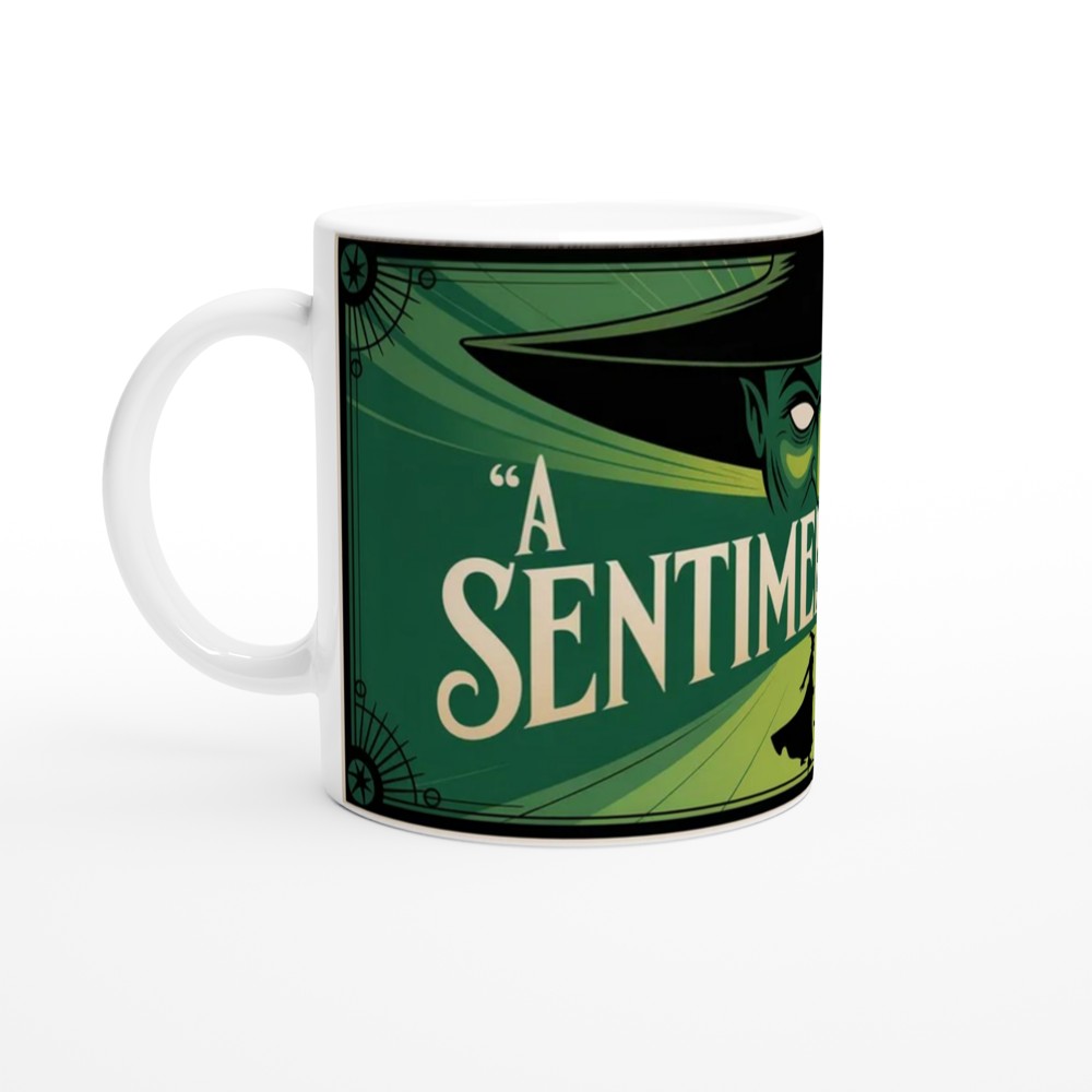 Wicked Musical Mug | A Sentimental Man Wizard Mask Design | Theatre Lover Gift | Broadway West End Fan Present — view 10
