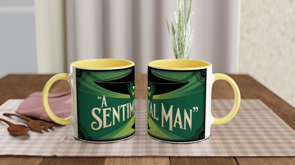 Wicked Musical Mug | A Sentimental Man Wizard Mask Design | Theatre Lover Gift | Broadway West End Fan Present — view 8