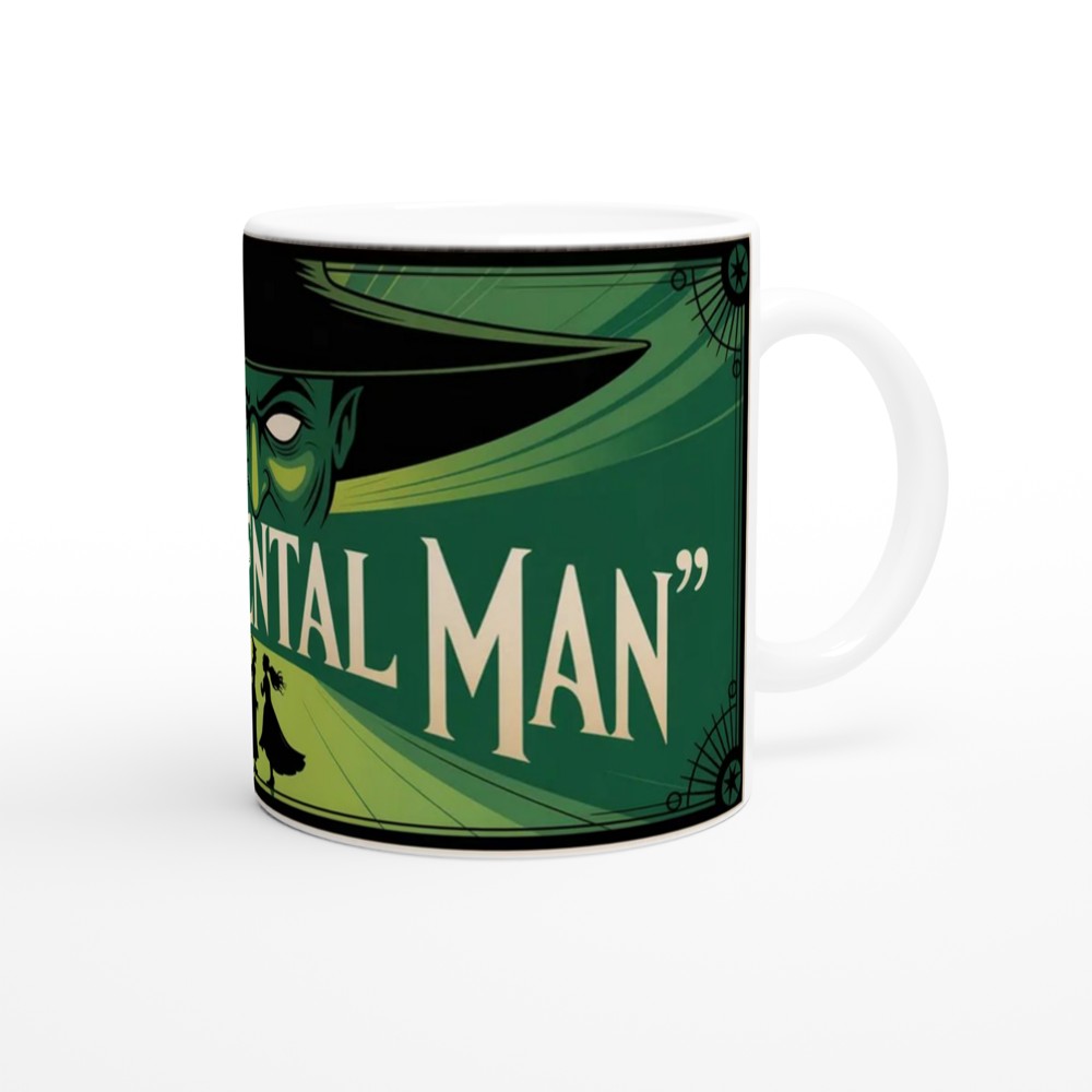Wicked Musical Mug | A Sentimental Man Wizard Mask Design | Theatre Lover Gift | Broadway West End Fan Present — view 12