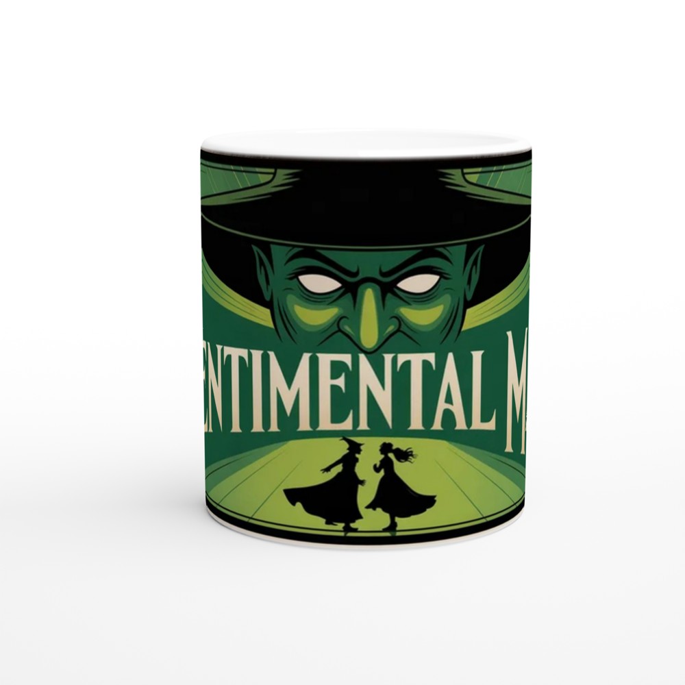 Wicked Musical Mug | A Sentimental Man Wizard Mask Design | Theatre Lover Gift | Broadway West End Fan Present — view 11