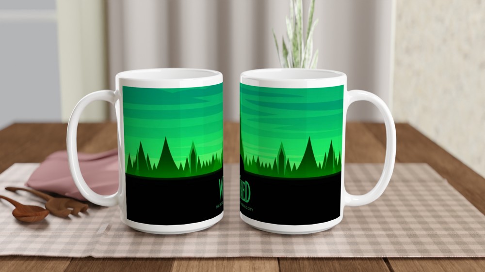 Wicked Mug | Emerald City Art Deco Quote | Musical Theatre Gift | West End Theatre Lover Present — view 2