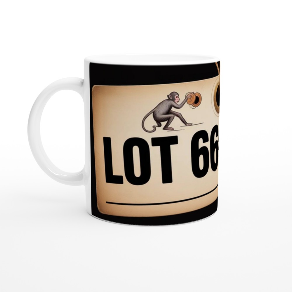 Lot 666 Sold - Funny Auction Tag Monkey Mug — view 10