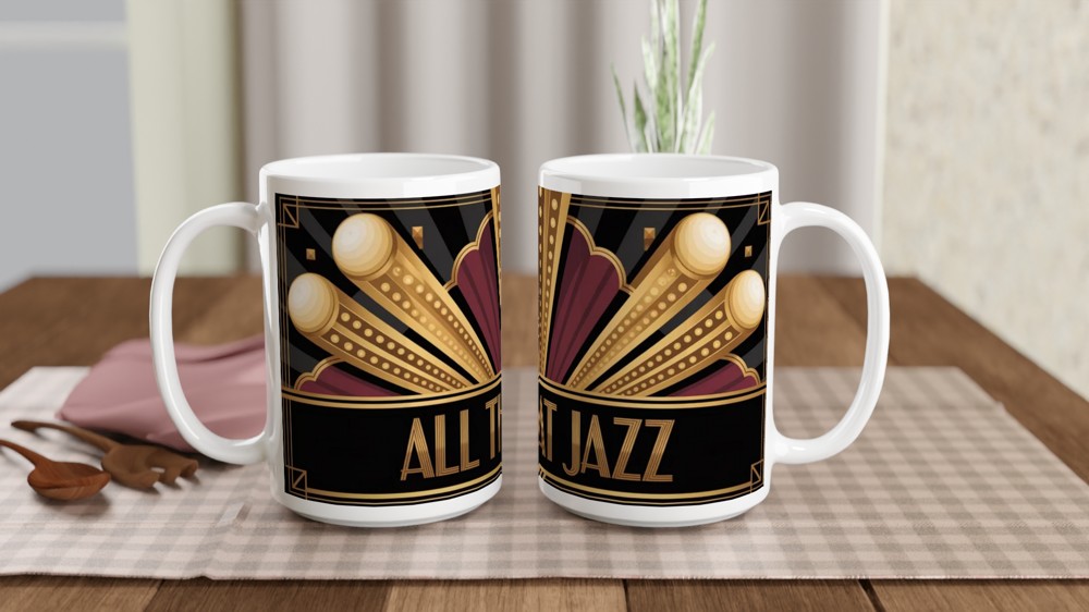 All That Jazz Musical Theatre Mug | Art Deco Chicago Gift | Theatre Lover Birthday Present — view 2