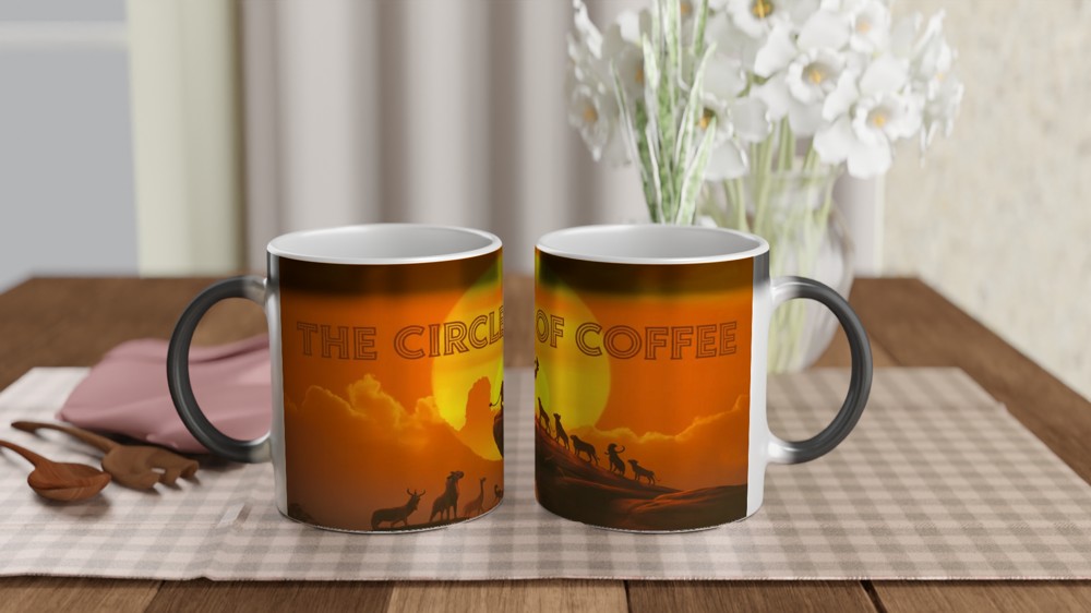 The Circle of Coffee - Lion King Parody Mug — view 3