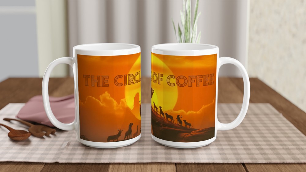 The Circle of Coffee - Lion King Parody Mug — view 2