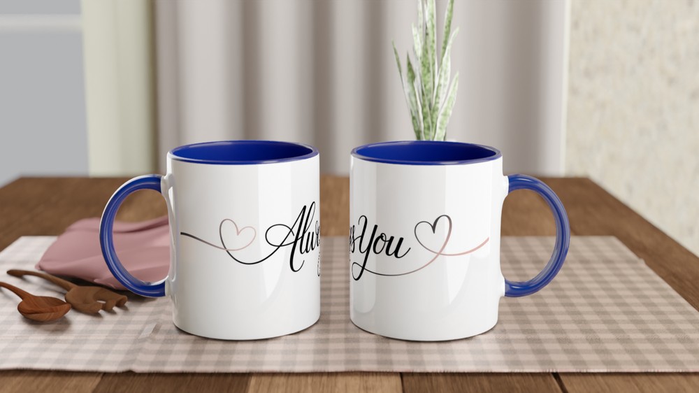 Always You Mug | Romantic Anniversary Gift | Minimalist Valentine's Present for Husband or Wife | Elegant Couple Coffee Cup — view 4