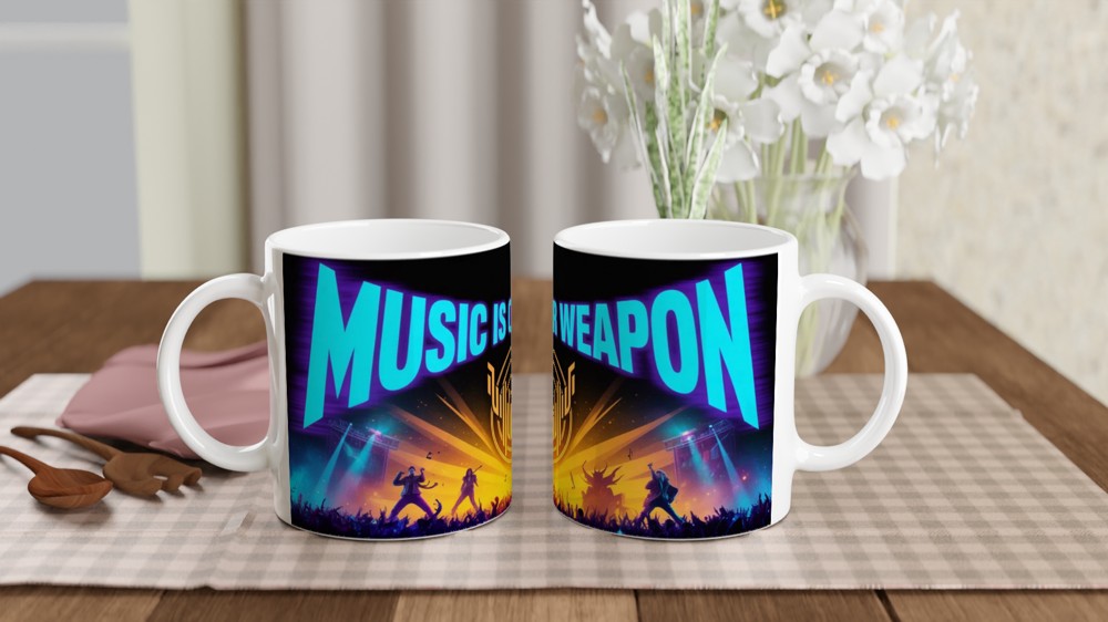 Music Is Our Weapon Rock Concert Mug