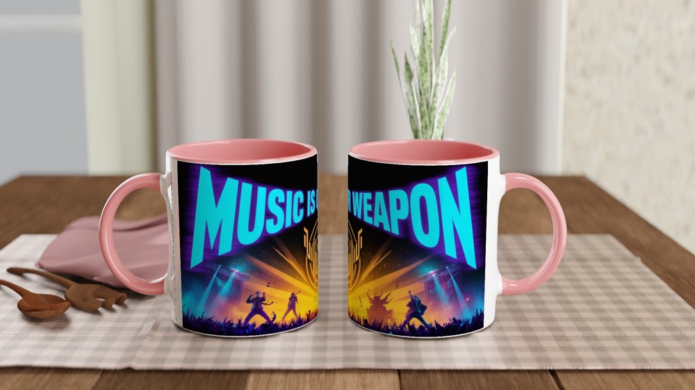 Music Is Our Weapon Rock Concert Mug — view 6
