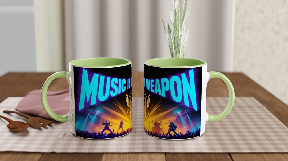 Music Is Our Weapon Rock Concert Mug — view 5