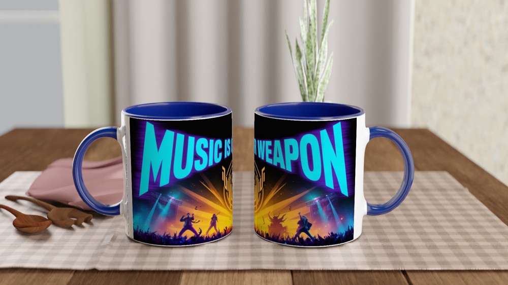 Music Is Our Weapon Rock Concert Mug — view 4
