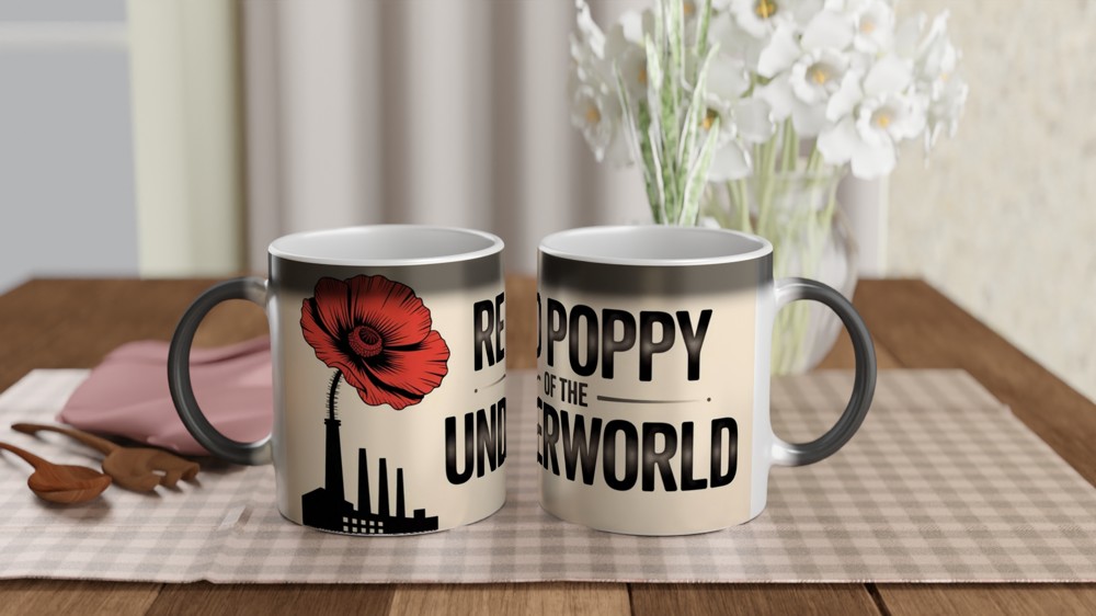 Hadestown Mug | Red Poppy Of The Underworld | Musical Theatre Gift | Theatre Lover Present — view 3