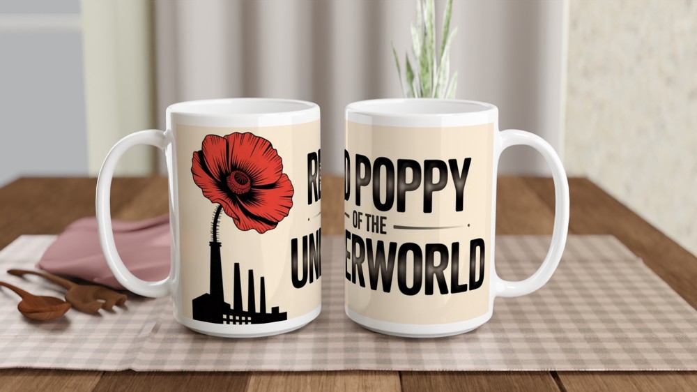 Hadestown Mug | Red Poppy Of The Underworld | Musical Theatre Gift | Theatre Lover Present — view 2