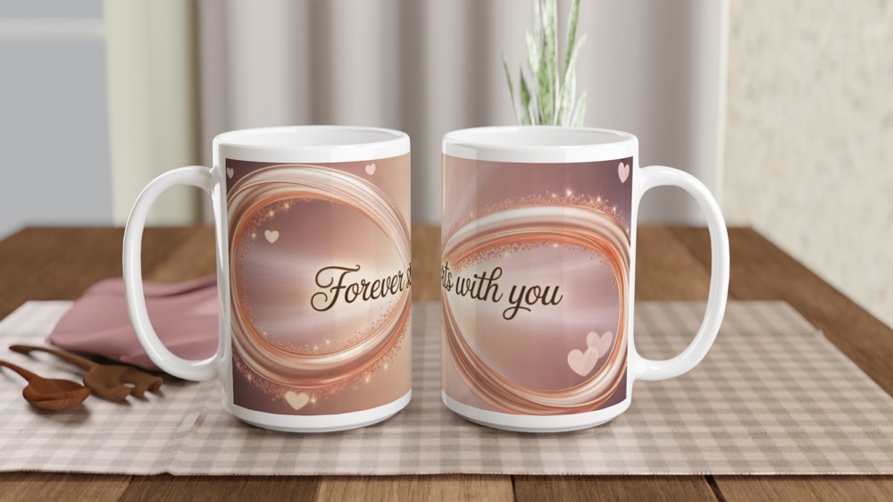 Forever Starts With You Infinity Symbol Romantic Mug — view 2