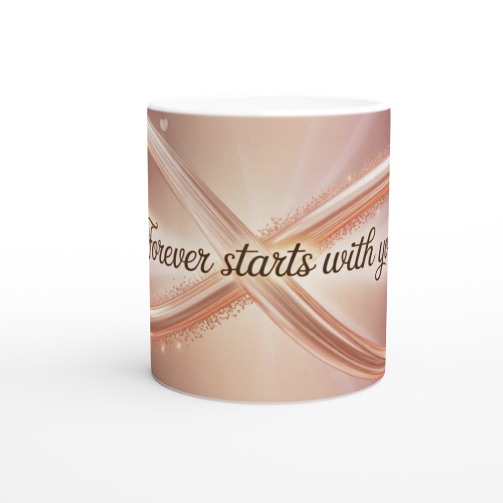 Forever Starts With You Infinity Symbol Romantic Mug — view 11