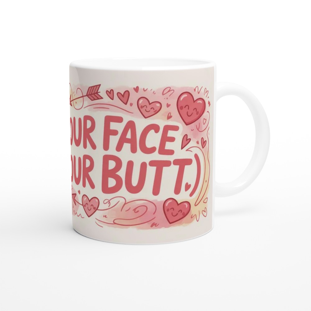 Funny Valentine Mug | I Like Your Face And Your Butt | Anniversary Gift for Boyfriend or Girlfriend | Cheeky Romantic Present — view 12