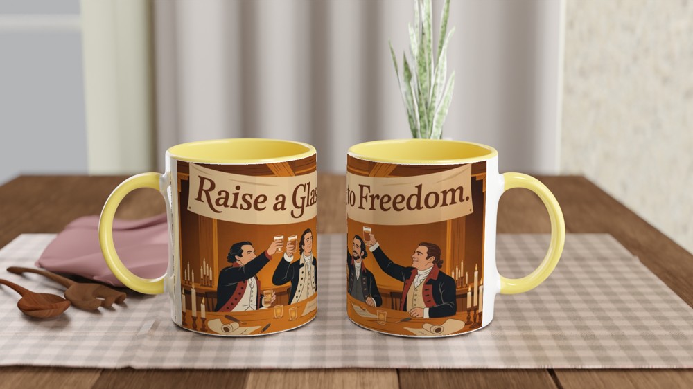 Hamilton Mug | Raise A Glass To Freedom Quote | Musical Theatre Gift | Theatre Lover Present | Best Friend Birthday Gift — view 8