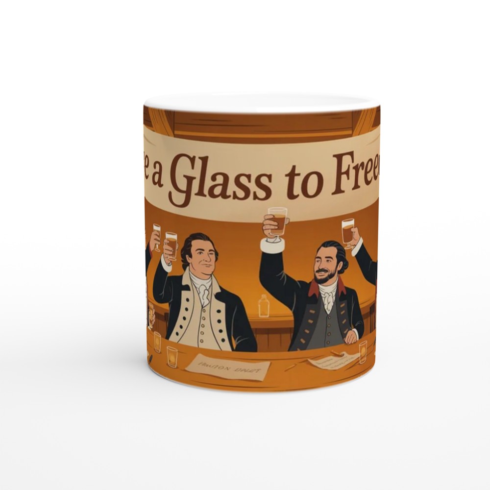 Hamilton Mug | Raise A Glass To Freedom Quote | Musical Theatre Gift | Theatre Lover Present | Best Friend Birthday Gift — view 11