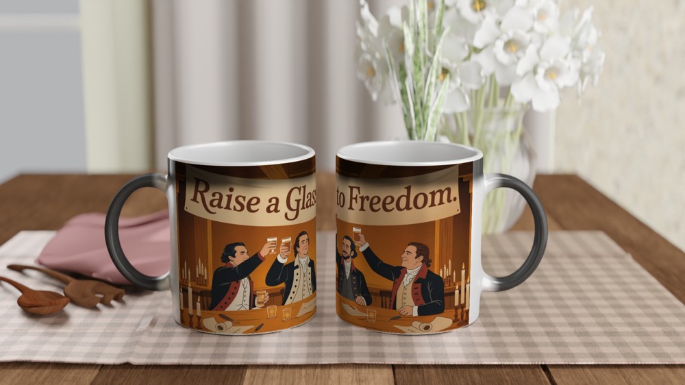 Hamilton Mug | Raise A Glass To Freedom Quote | Musical Theatre Gift | Theatre Lover Present | Best Friend Birthday Gift — view 3