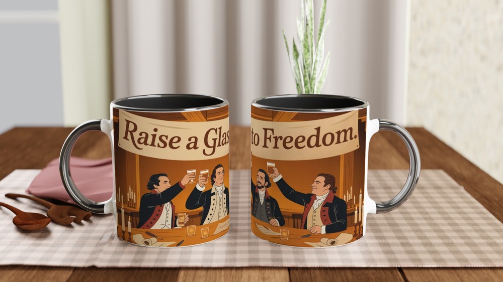 Hamilton Mug | Raise A Glass To Freedom Quote | Musical Theatre Gift | Theatre Lover Present | Best Friend Birthday Gift — view 9