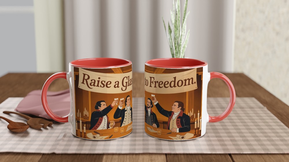 Hamilton Mug | Raise A Glass To Freedom Quote | Musical Theatre Gift | Theatre Lover Present | Best Friend Birthday Gift — view 7