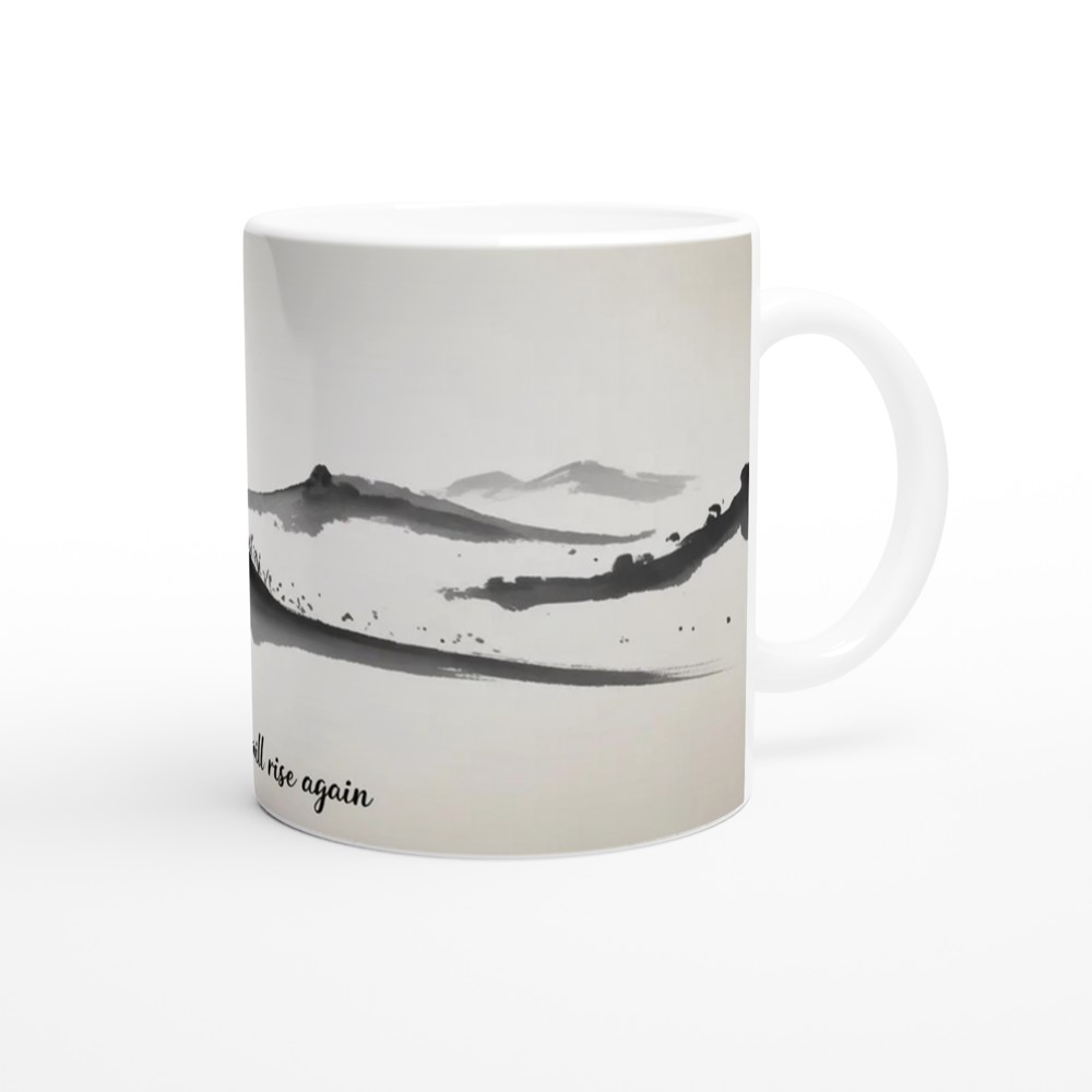 Sun Will Rise Again Mug | Positivity Gift | Minimalist Japanese Art Coffee Cup | Mental Health Encouragement Present for Best Friend — view 12