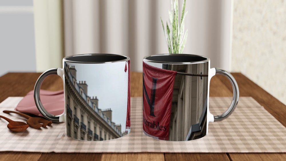 Les Miserables Mug | Red Flag Balcony Design | Musical Theatre Gift | West End Theatre Lover Present — view 9