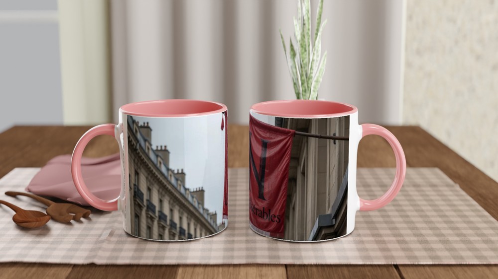 Les Miserables Mug | Red Flag Balcony Design | Musical Theatre Gift | West End Theatre Lover Present — view 6