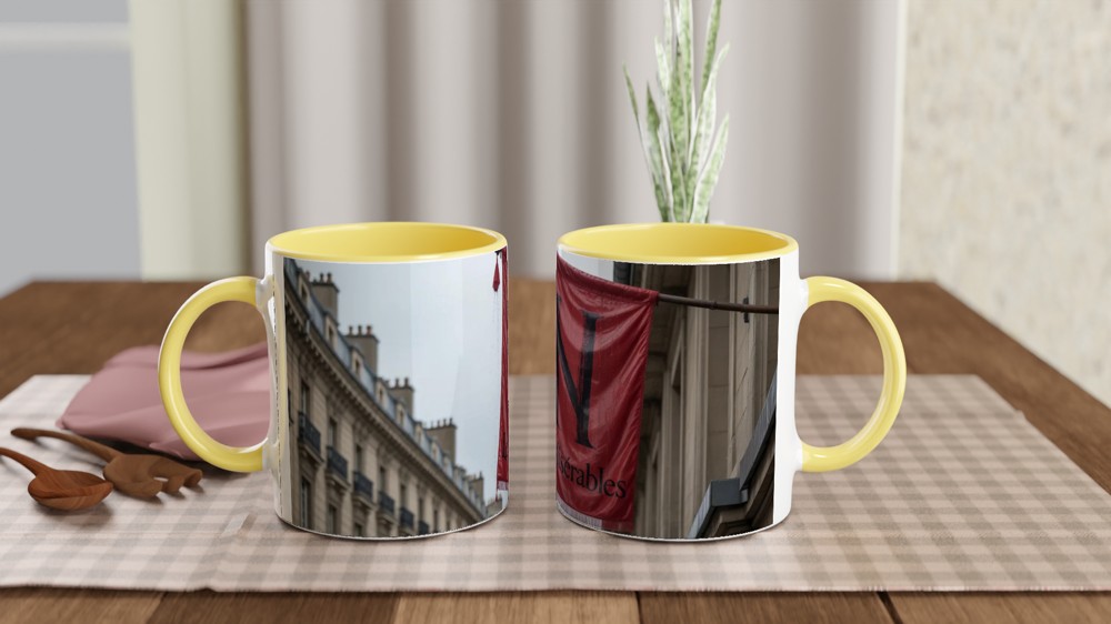 Les Miserables Mug | Red Flag Balcony Design | Musical Theatre Gift | West End Theatre Lover Present — view 8