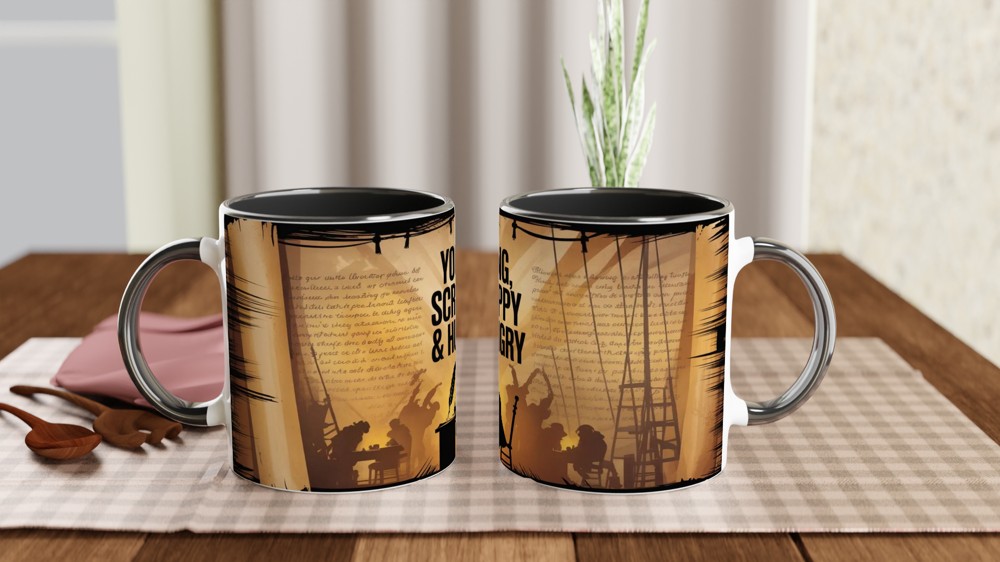 Young Scrappy & Hungry Colonial Writer Mug — view 9