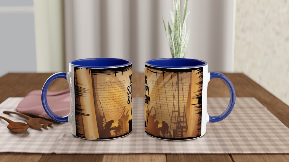 Young Scrappy & Hungry Colonial Writer Mug — view 4