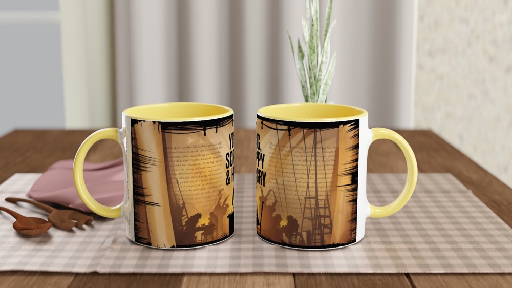 Young Scrappy & Hungry Colonial Writer Mug — view 8