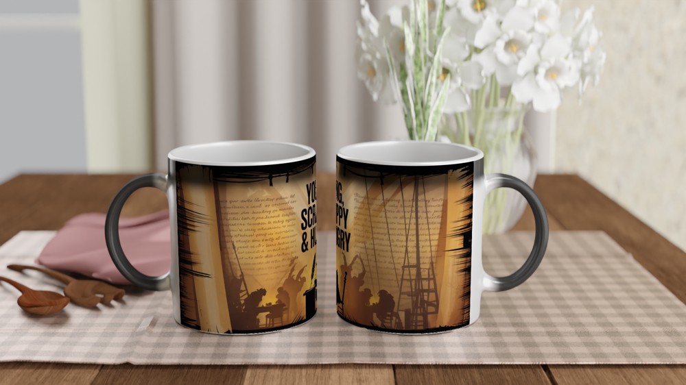 Young Scrappy & Hungry Colonial Writer Mug — view 3