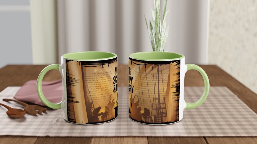 Young Scrappy & Hungry Colonial Writer Mug — view 5