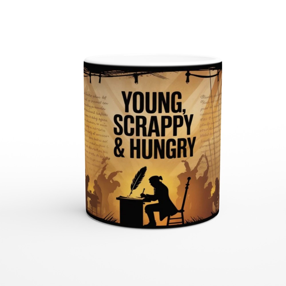 Young Scrappy & Hungry Colonial Writer Mug — view 11