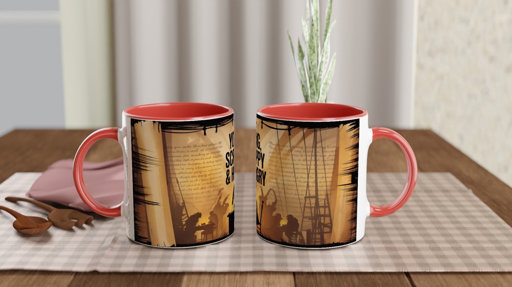 Young Scrappy & Hungry Colonial Writer Mug — view 7